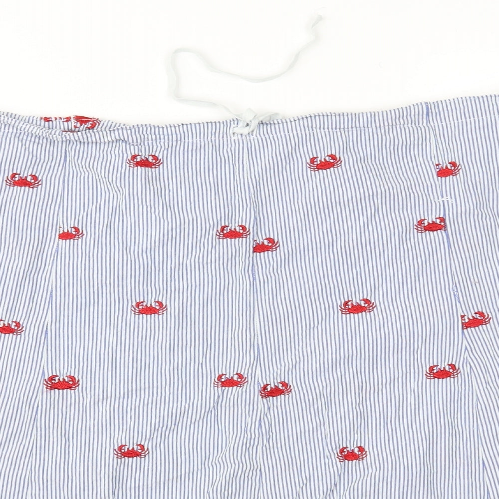 Haystacks Womens Black Striped  A-Line Skirt Size M