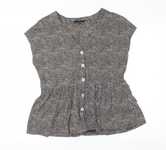 NEXT Womens Blue Polka Dot  Basic Blouse Size 8