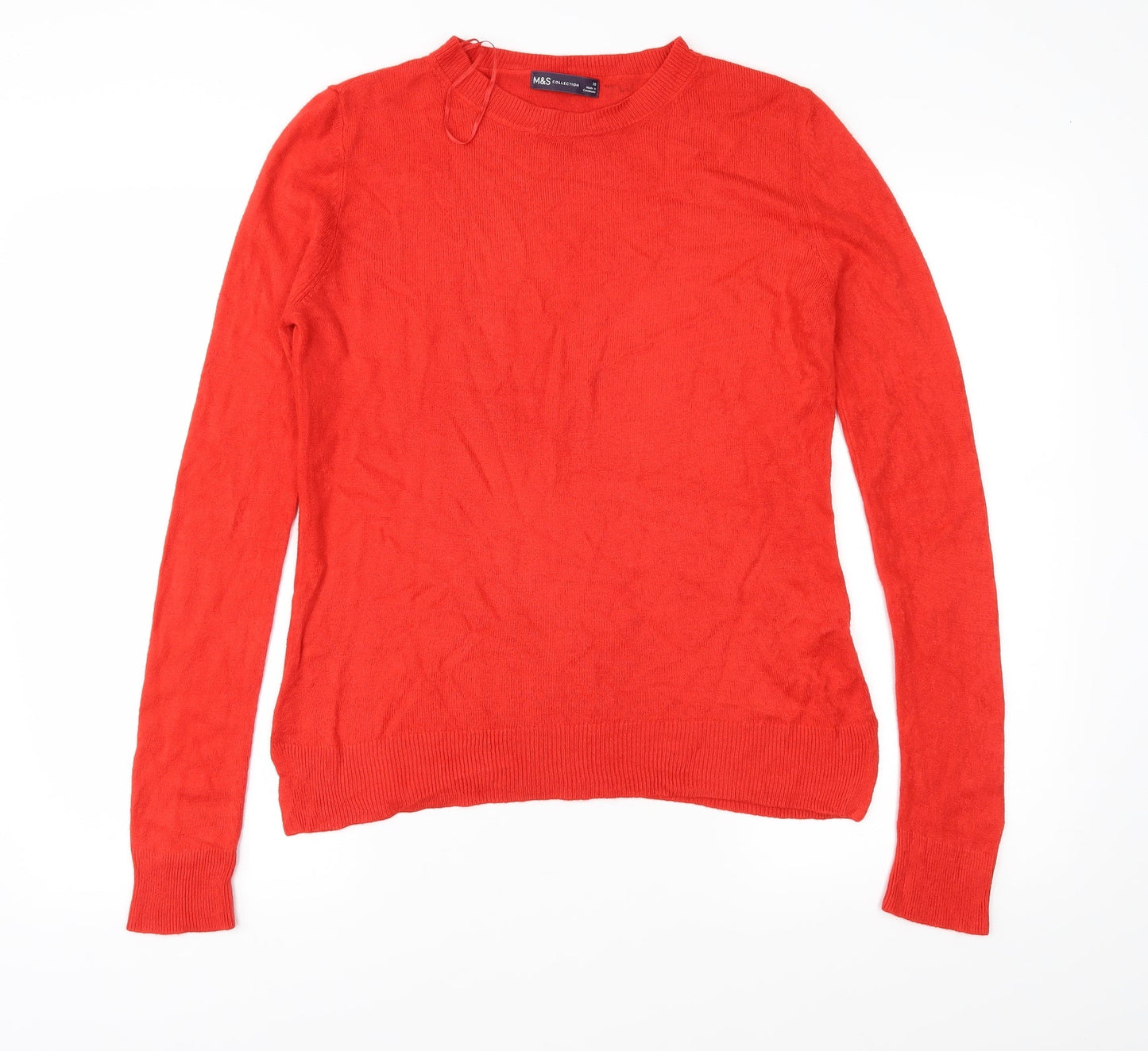 Marks and Spencer Womens Red  Knit Pullover Jumper Size 10
