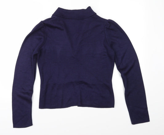 Dorothy Perkins Womens Blue  Knit Cardigan Jumper Size 12