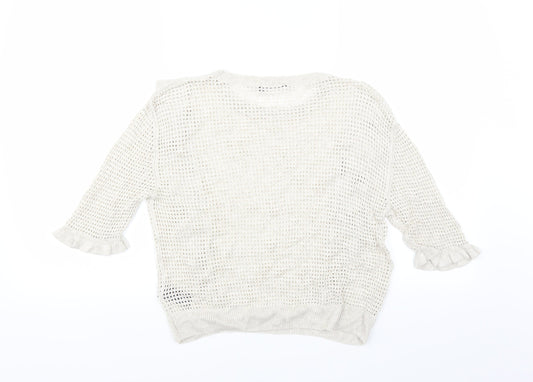 Marks and Spencer Womens Beige   Pullover Jumper Size 10