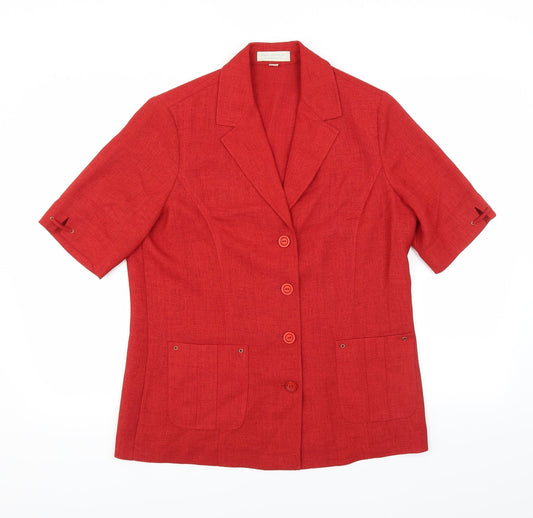 pier angelini Womens Red   Basic Blouse Size 12