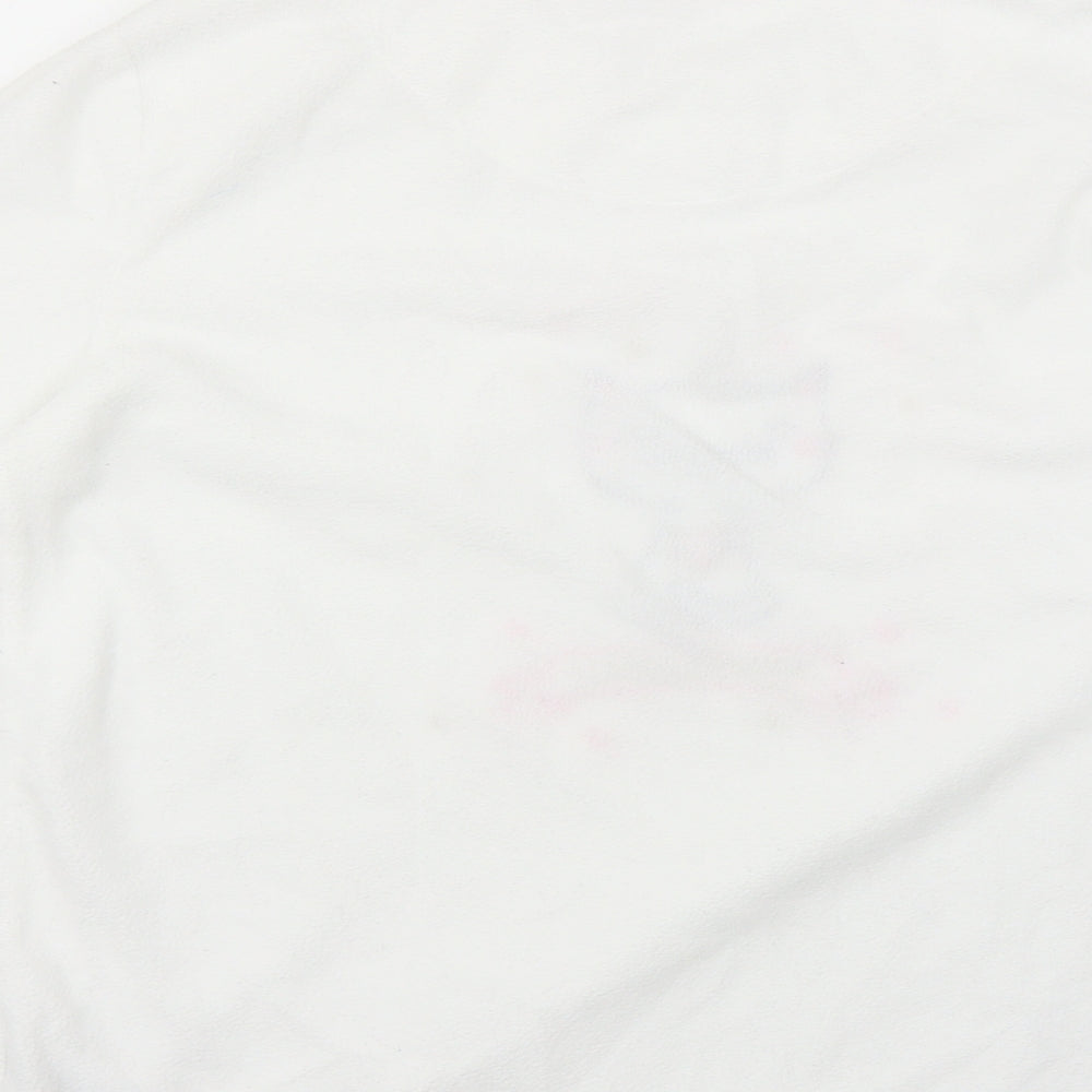 Primark Womens White Solid  Top Pyjama Top Size M  - Unicorn cat