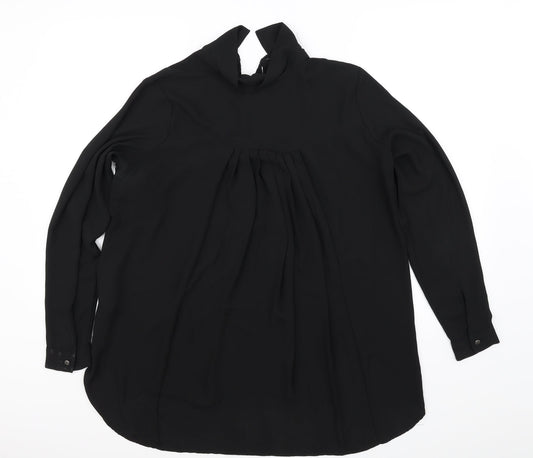 Marks and Spencer Womens Black Floral  Basic Blouse Size 12