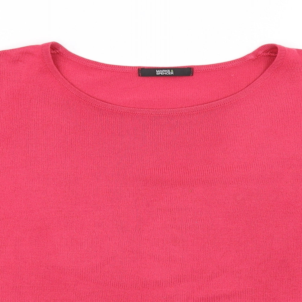 Marks and Spencer Womens Pink   Pullover Jumper Size 16