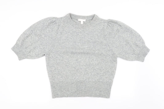 H&M Womens Grey   Pullover Jumper Size M