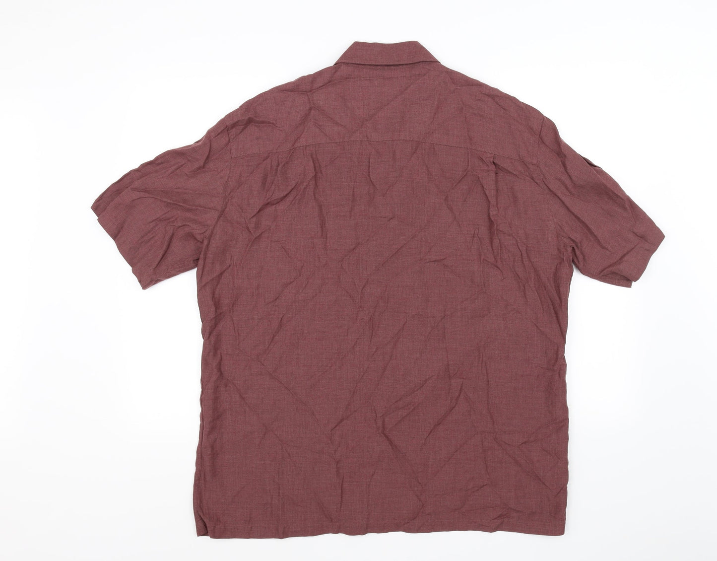 Marks and Spencer Mens Red    Button-Up Size L