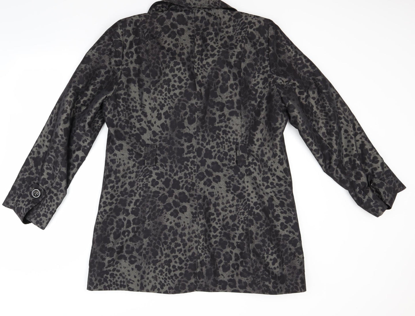 BHS Womens Brown Animal Print  Overcoat Coat Size 16