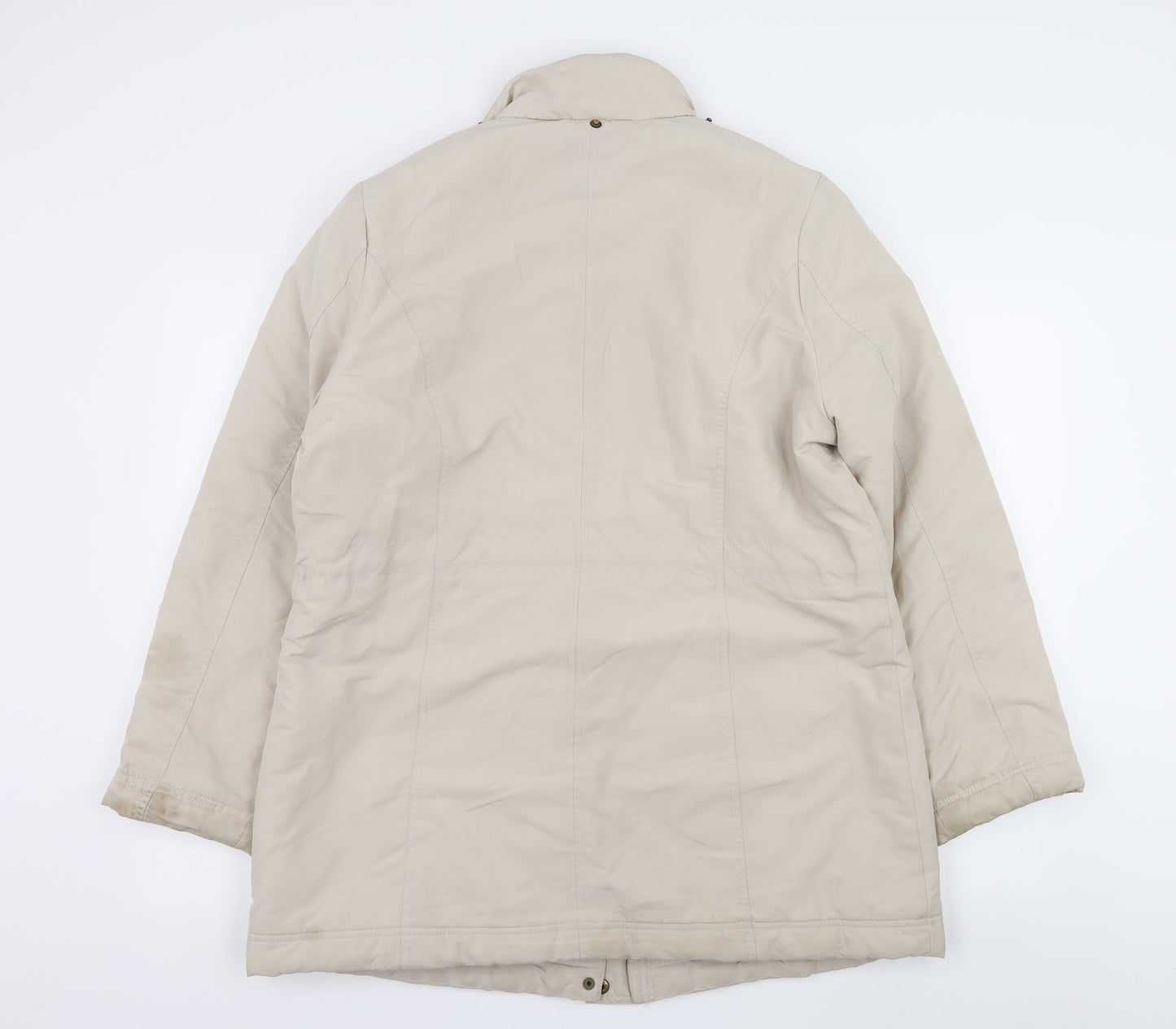 BHS Womens Beige   Quilted Coat Size 14