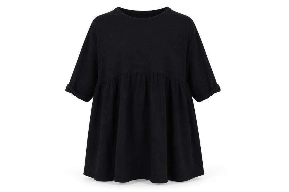 Front view of ASOS women’s black shift, size XS