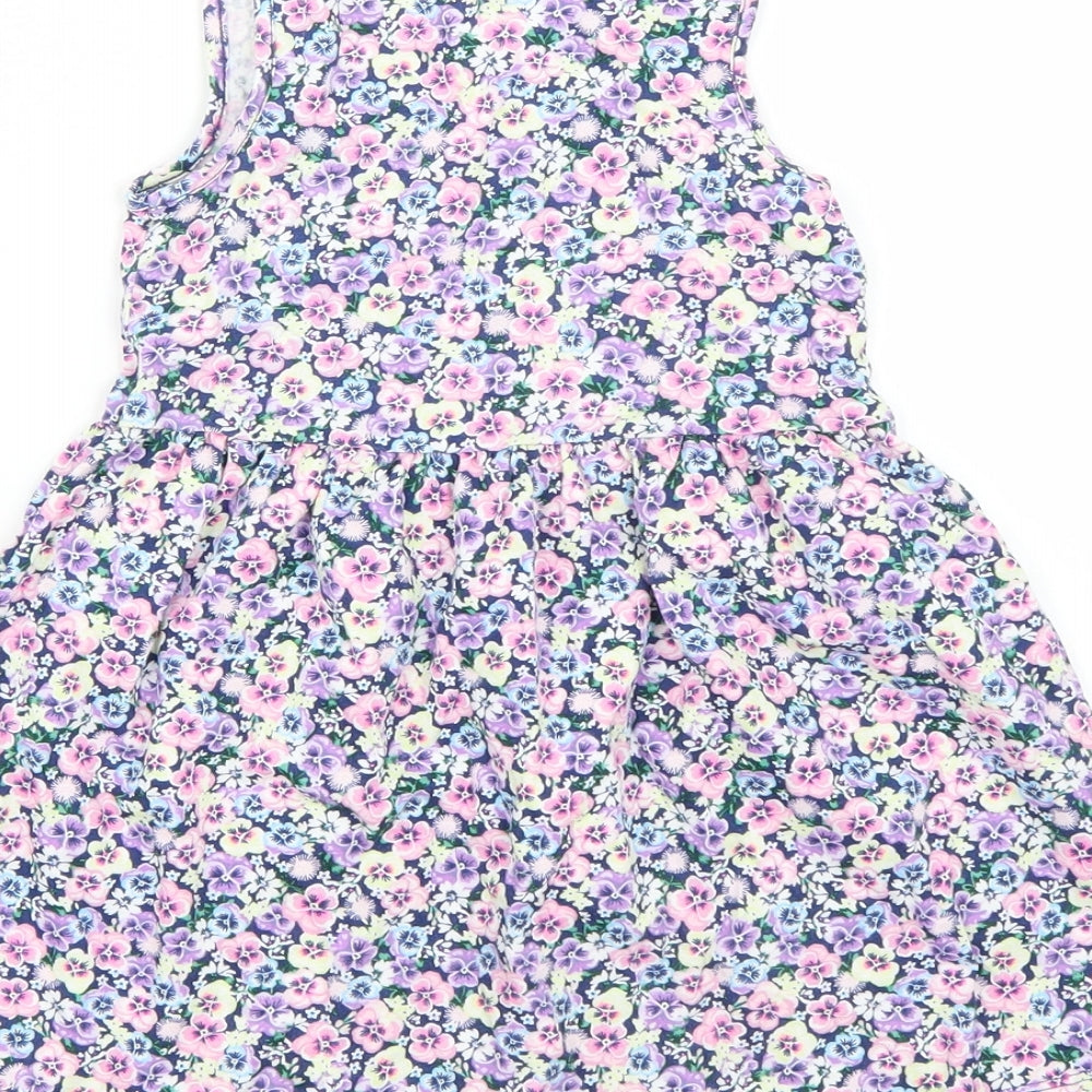 H&M Girls White Floral  A-Line  Size 4 Years