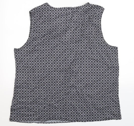 Preworn Womens Multicoloured Geometric  Basic Tank Size 2XL