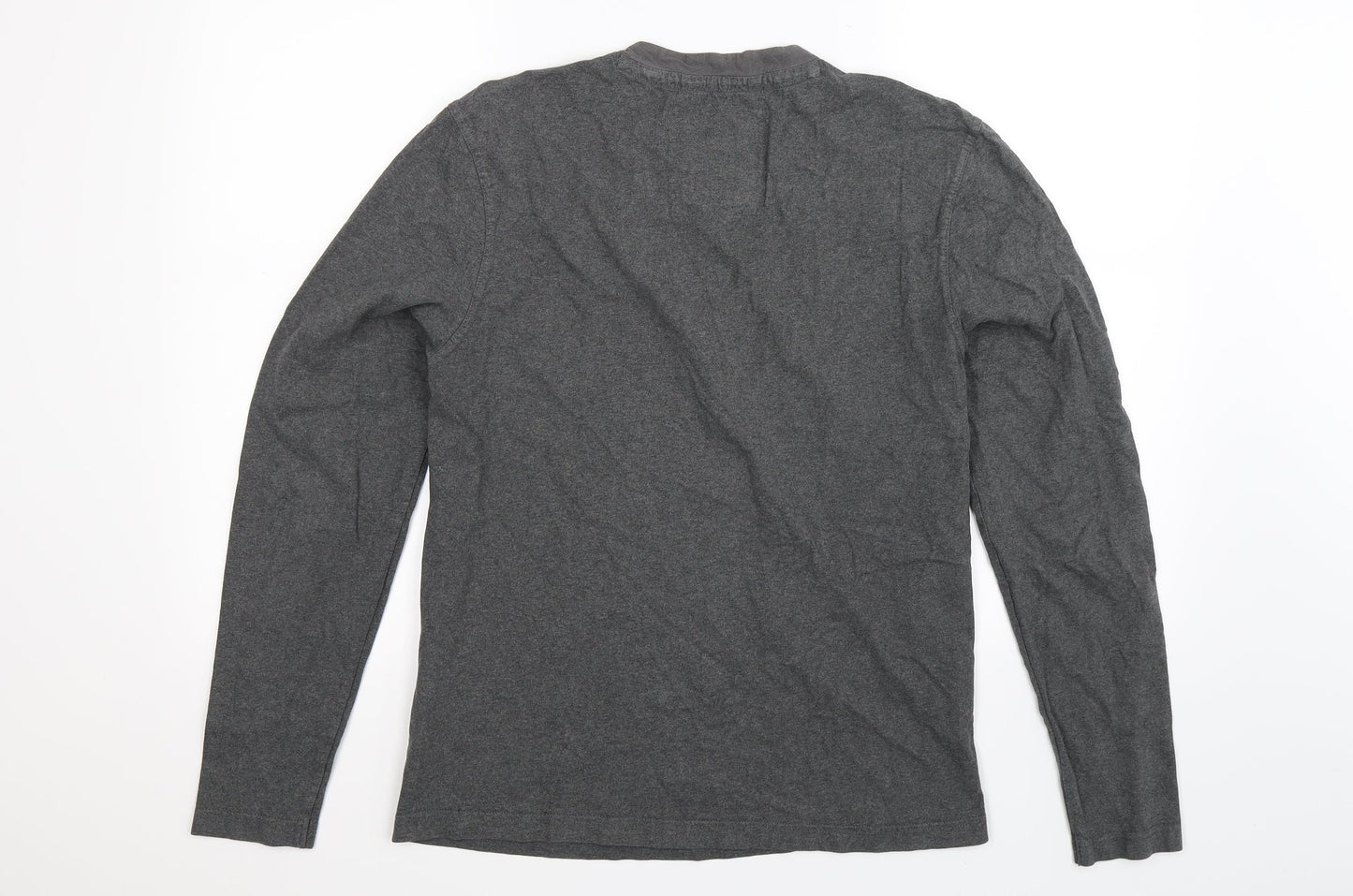 Crew Clothing Mens Grey   Henley Sweatshirt Size S