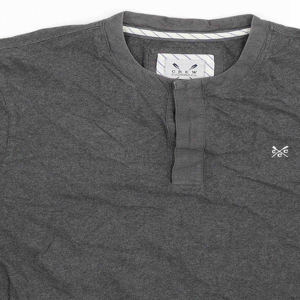 Crew Clothing Mens Grey   Henley Sweatshirt Size S