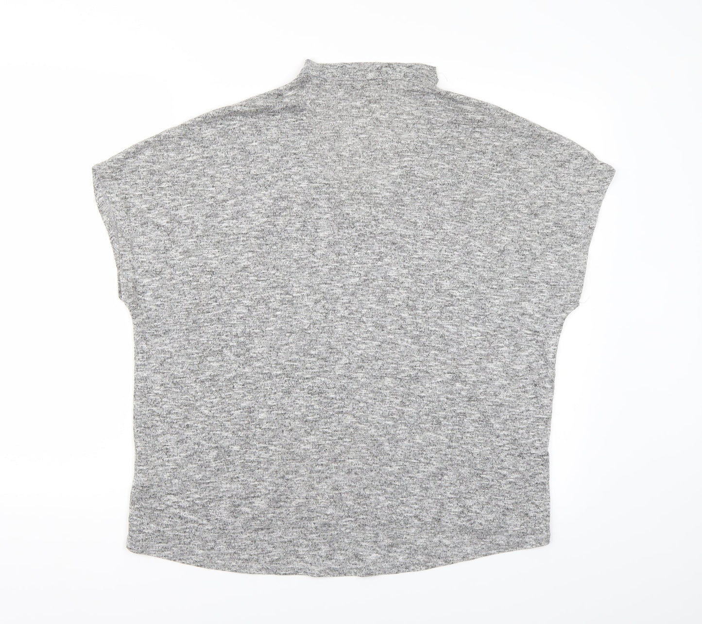 New Look Womens Grey  Knit Basic T-Shirt Size M