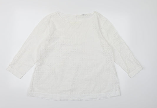 UNI QLO Womens White   Basic  Size L