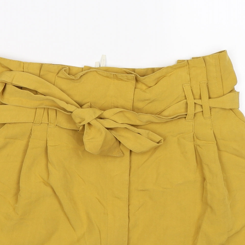 Kimchi Blue Womens Yellow  Satin Peasant Skirt Size L