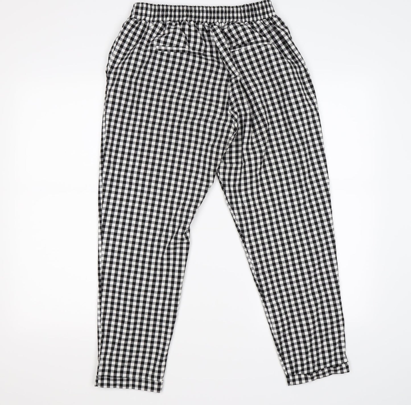 Preworn Womens White Check  Chino Trousers Size M L26 in