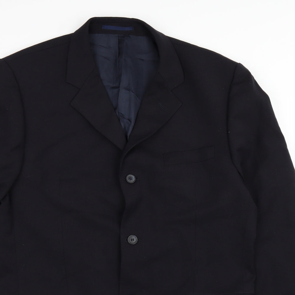 Preworn Mens Blue   Jacket Suit Jacket Size 42