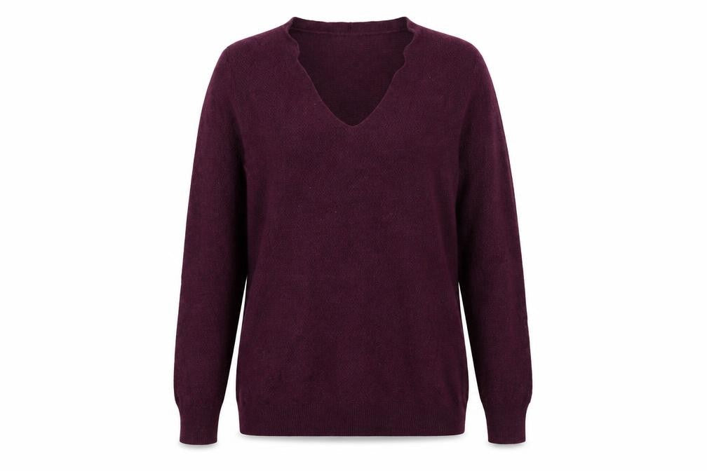 Front view of Gap women’s purple jumper, size S