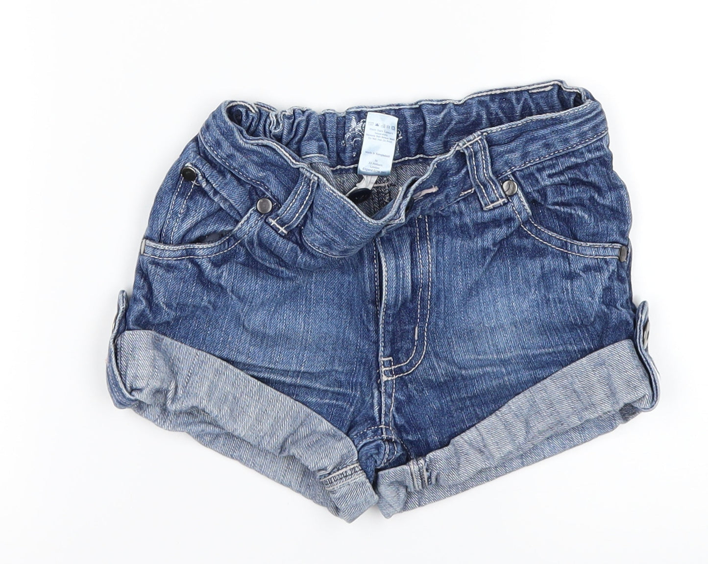TU Girls Blue  Denim Cut-Off Shorts Size 5 Years