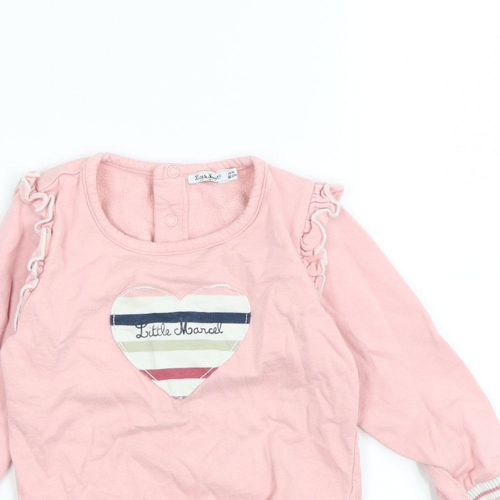 Preworn Girls Pink   Pullover Jumper Size 2 Years