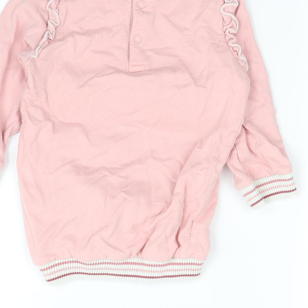 Preworn Girls Pink   Pullover Jumper Size 2 Years