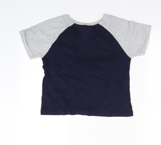 Brookhaven Womens Blue   Basic T-Shirt Size 6