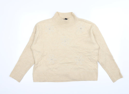 New Look Womens Beige   Pullover Jumper Size M