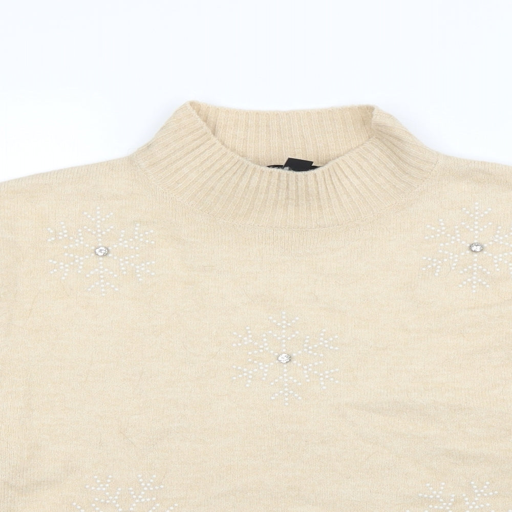New Look Womens Beige   Pullover Jumper Size M