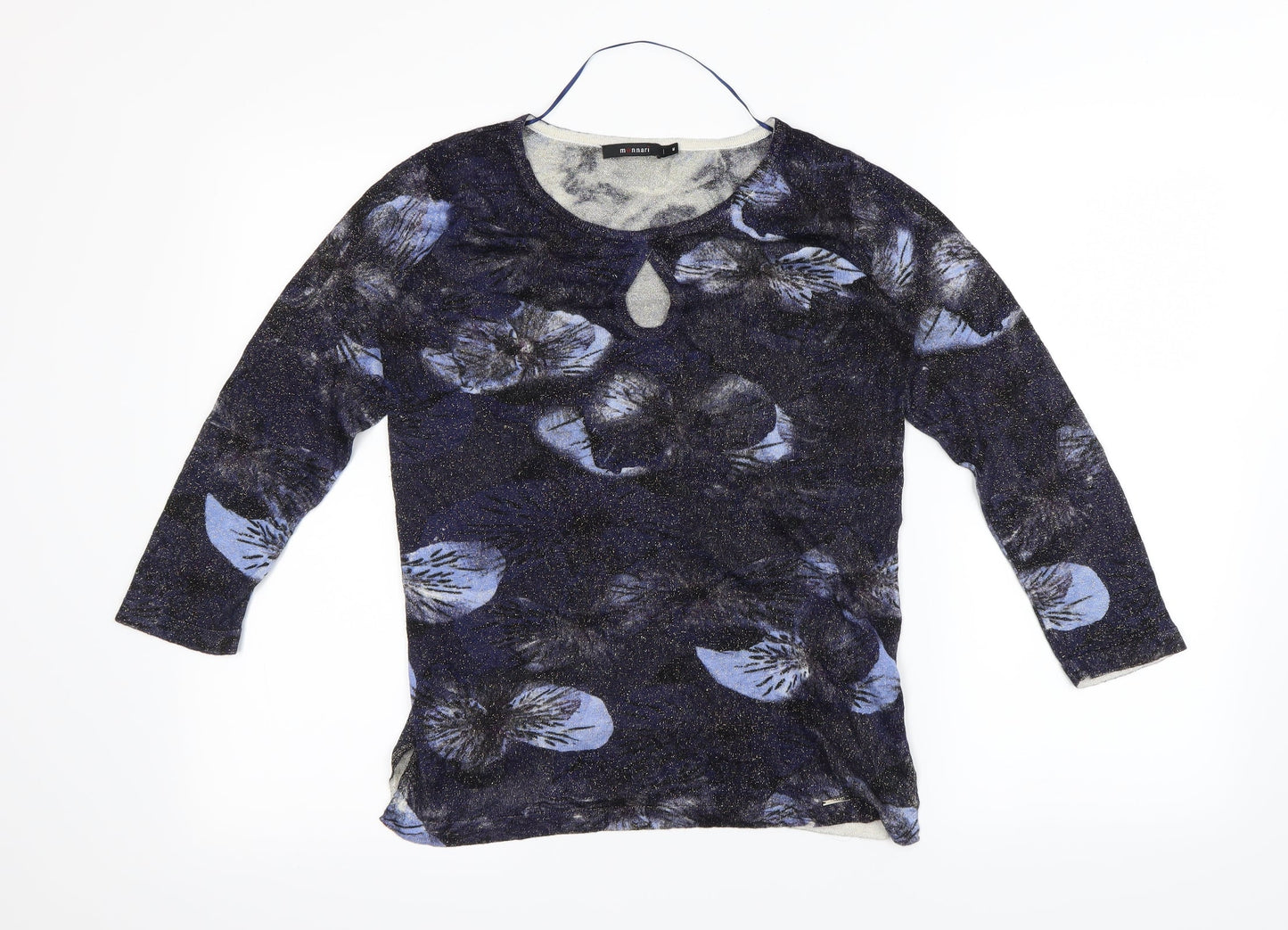 Monnari Womens Blue Animal Print  Basic T-Shirt Size M