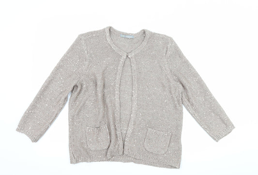 Marks and Spencer Womens Brown   Cardigan Jumper Size 12