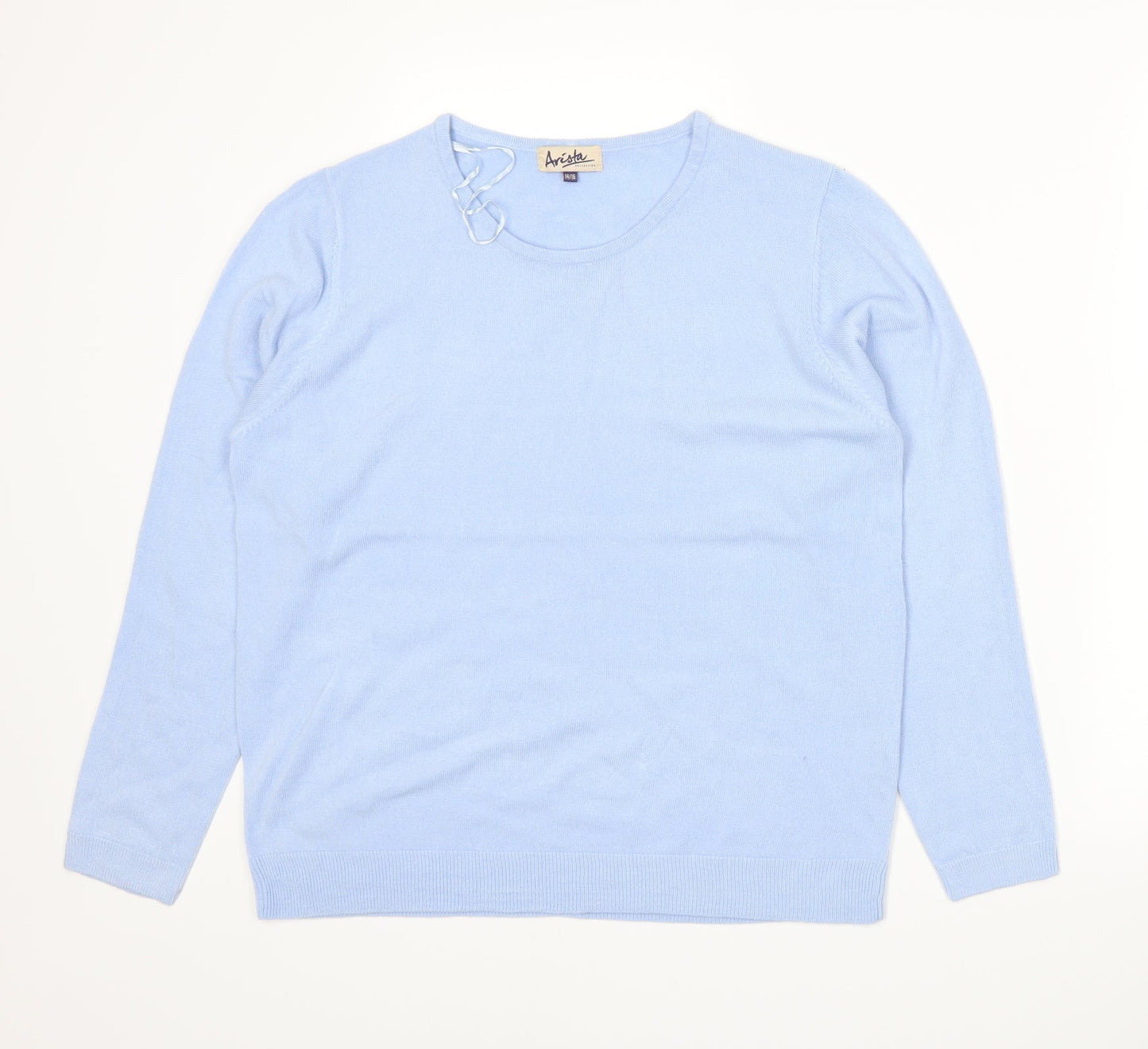 Arista Womens Blue  Knit Pullover Jumper Size 14