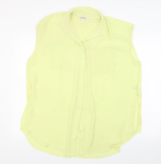 Monki Womens Yellow   Basic Blouse Size M