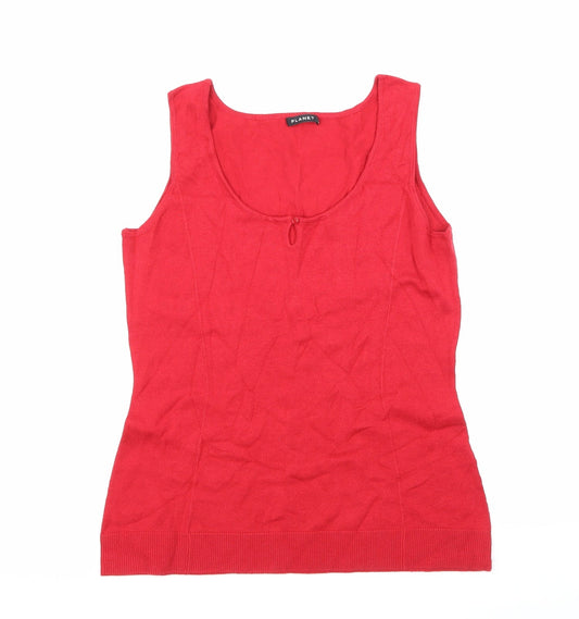 Planet Womens Red  Knit Basic Tank Size M