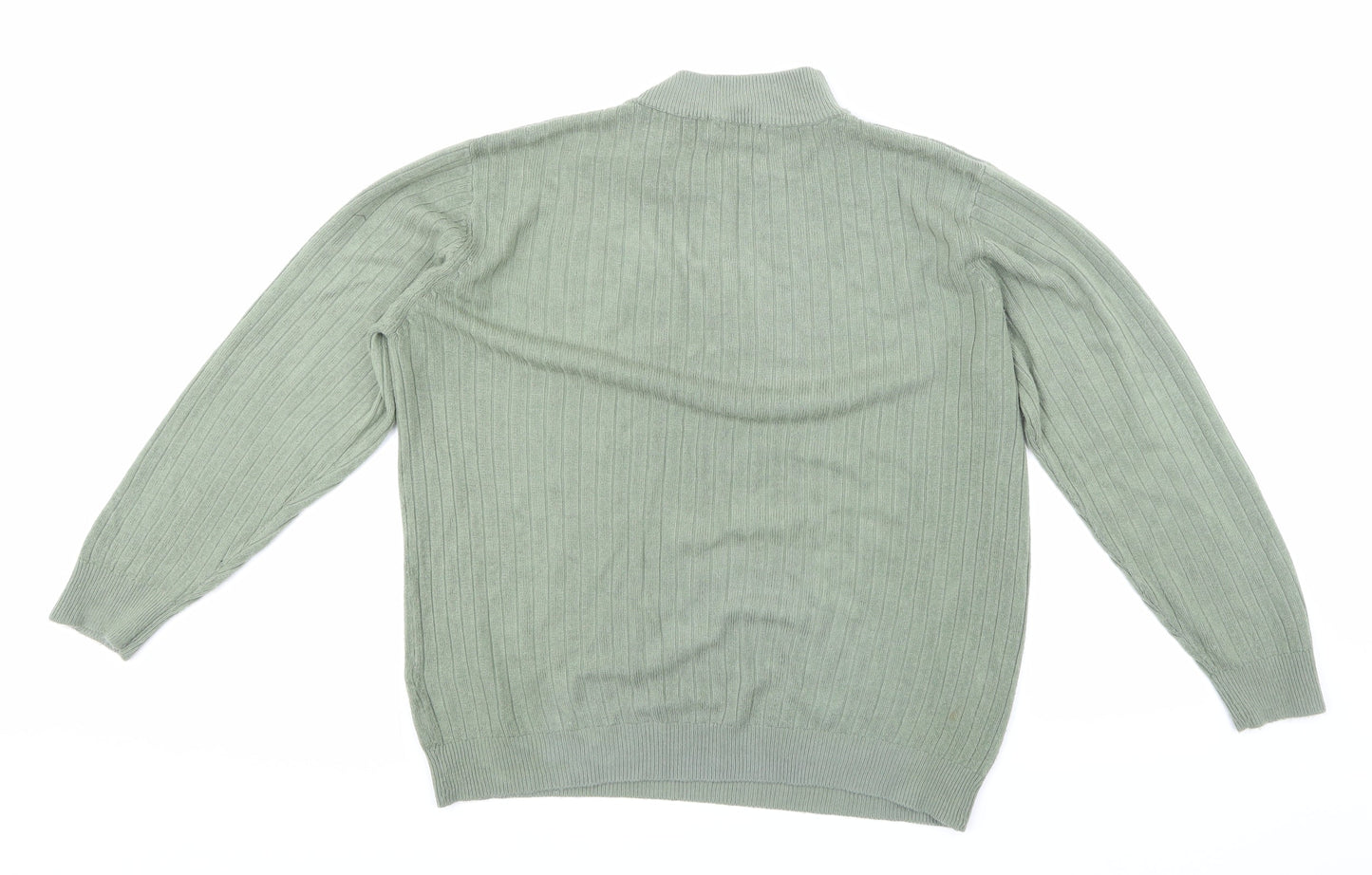 Design Essentials Womens Green  Knit Pullover Jumper Size M