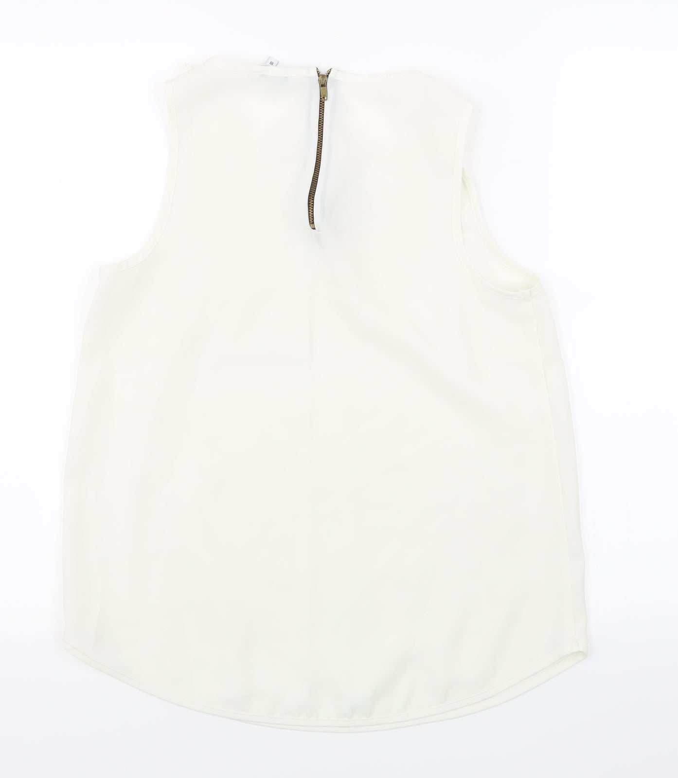 New Look Womens White   Basic Tank Size 10