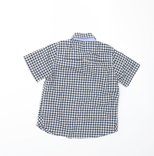 NEXT Boys Blue Check  Kimono Button-Up Size 4 Years