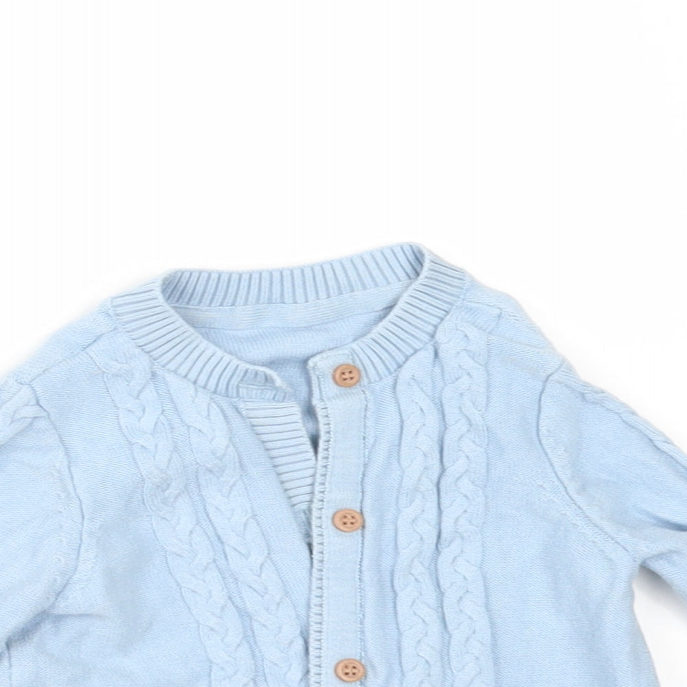 Mothercare Girls Blue   Cardigan Jumper Size 12-18 Months