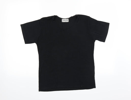 Todays Look Womens Black   Basic T-Shirt Size XL