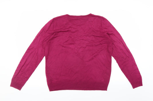 love knitwear Womens Purple   Pullover Jumper Size 14
