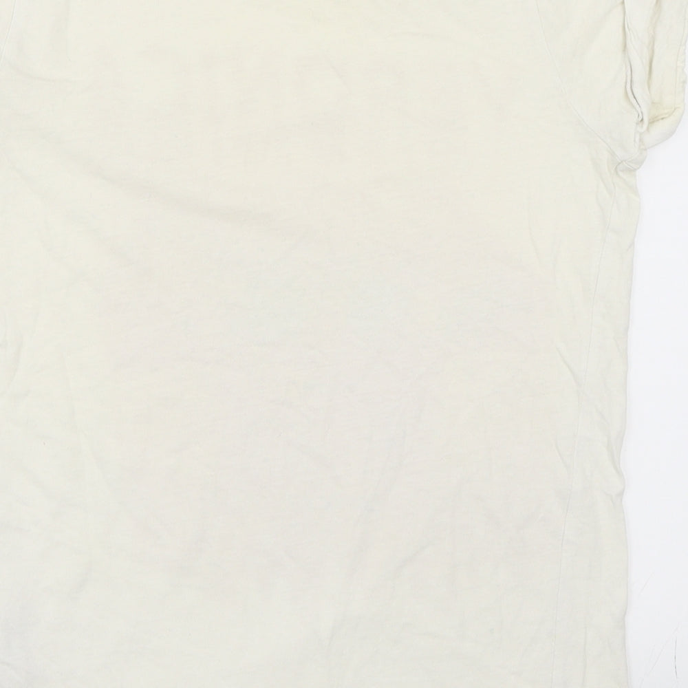 Earth Positive Womens Ivory   Basic T-Shirt Size S