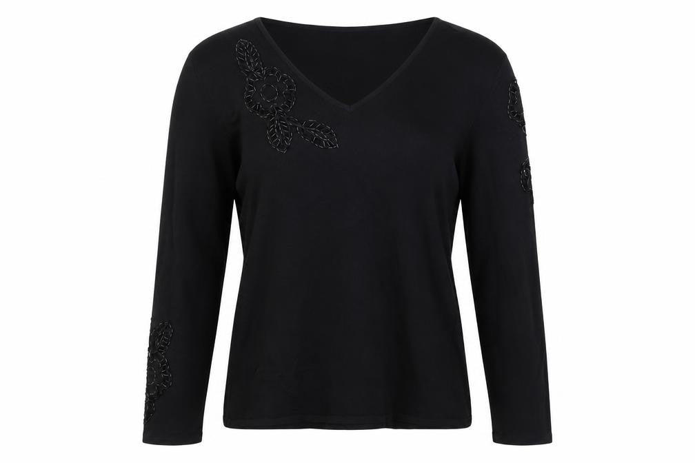 Front view of Sky Designs women’s black jumper, size M