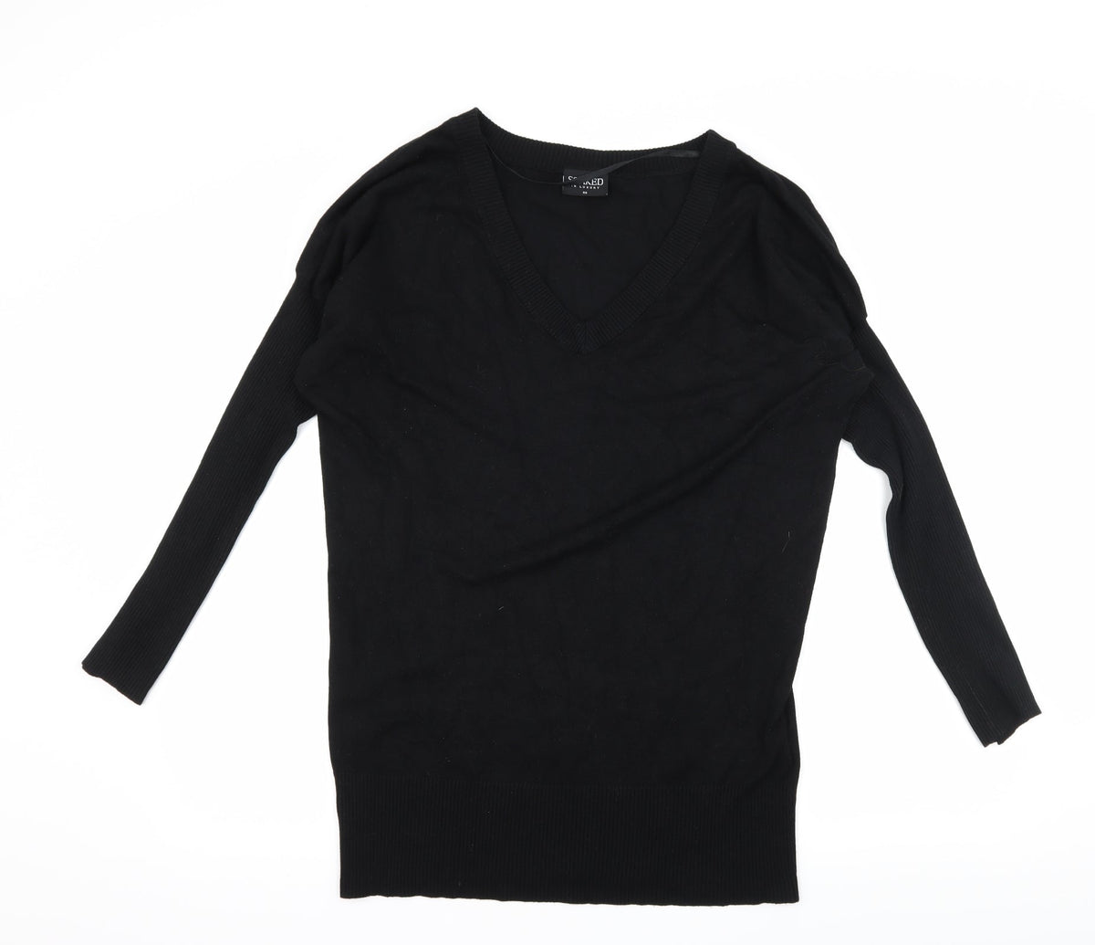Additional front view of Soaked in Luxury women’s black knit jumper, size XS