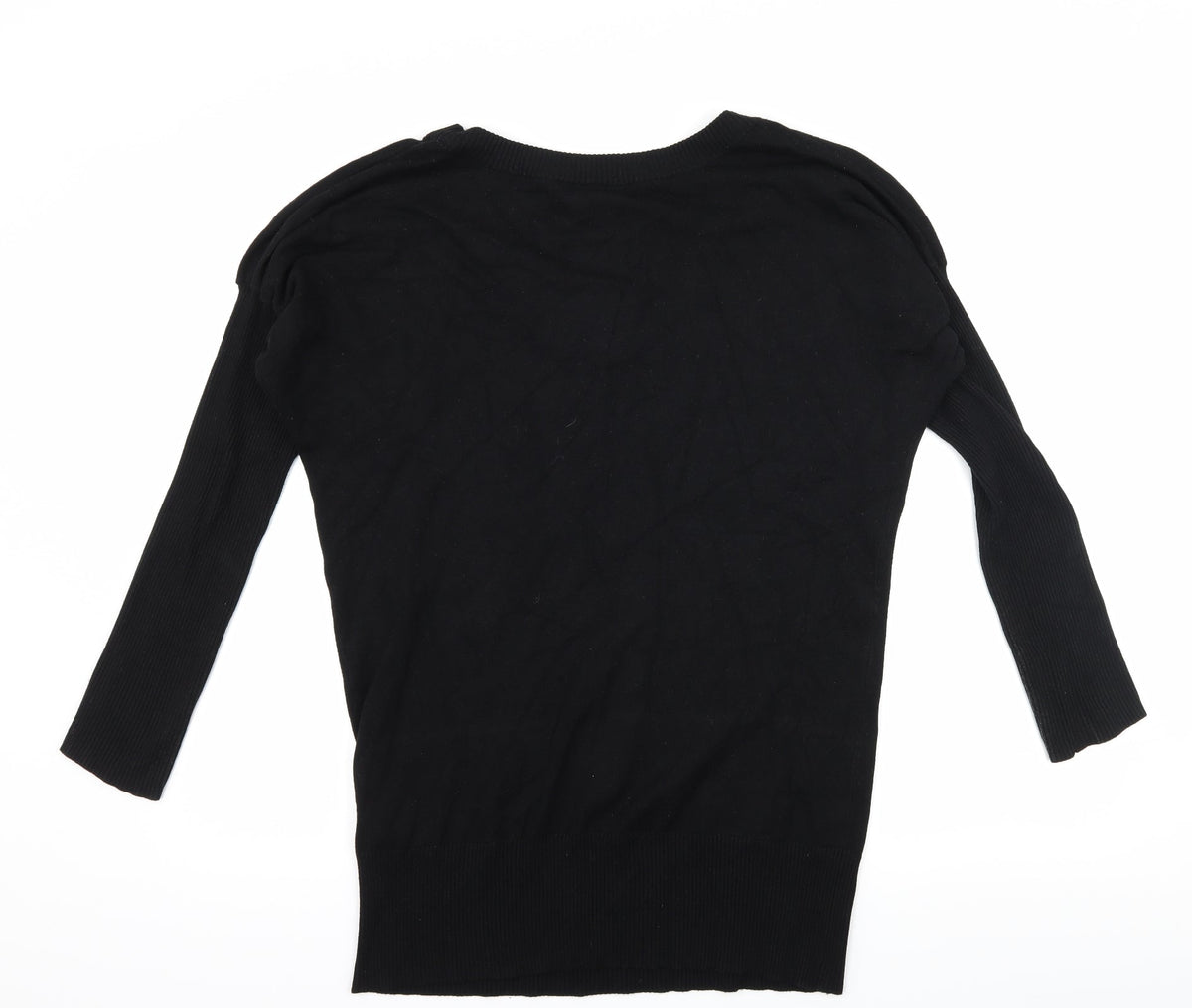 Back view of Soaked in Luxury women’s black knit jumper, size XS
