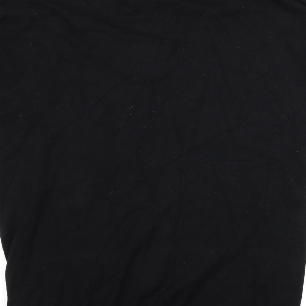 Brand and care label for Soaked in Luxury women’s black knit jumper, size XS