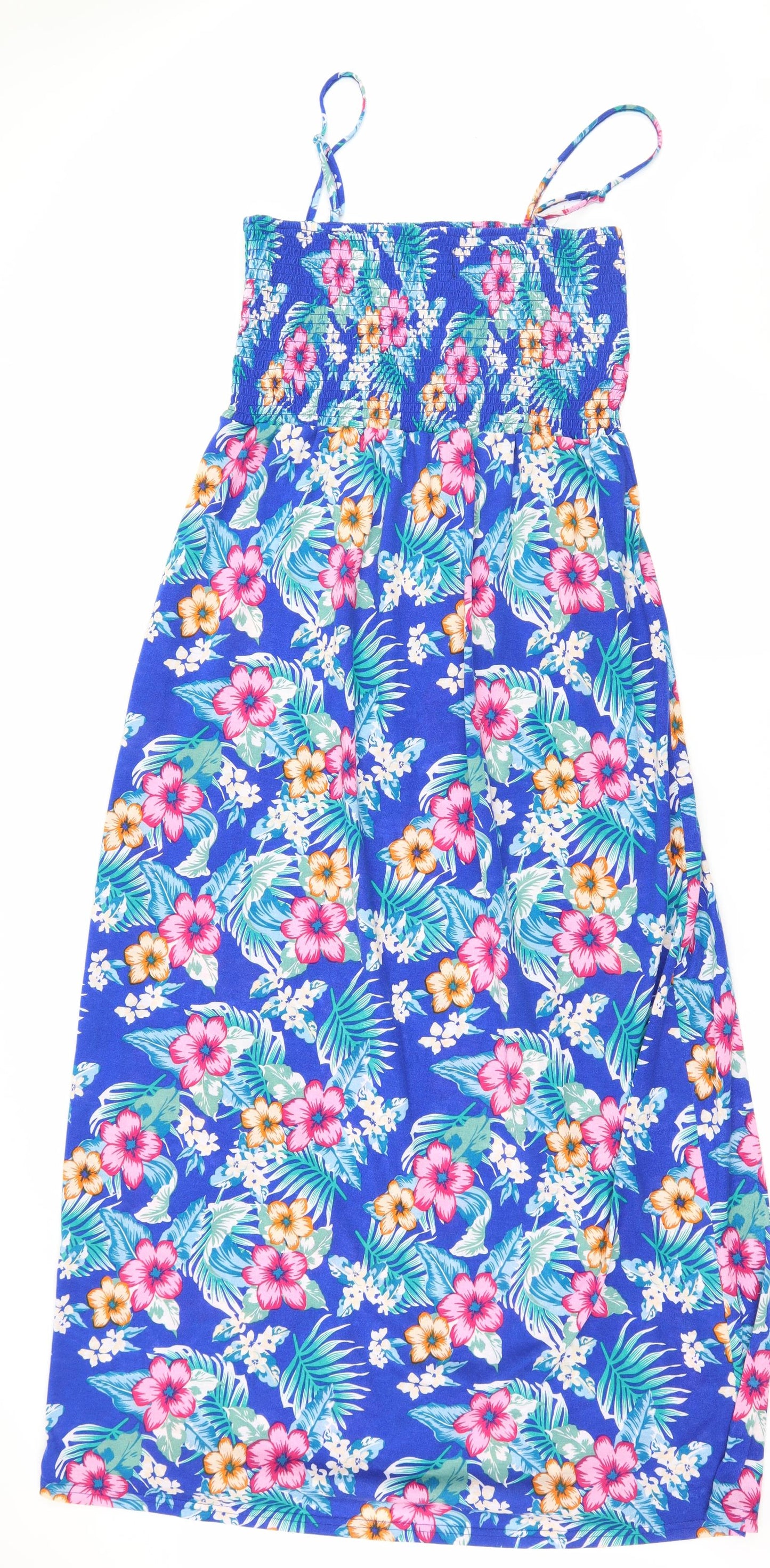 B.You Womens Blue Floral  Maxi  Size 10