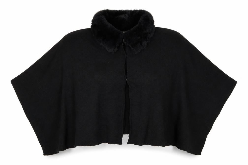 Front view of Classics women’s black knit cardigan jumper one size