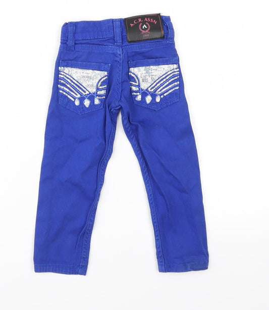 A.C.R. Girls Girls Blue  Denim  Jeans Size 18 Months