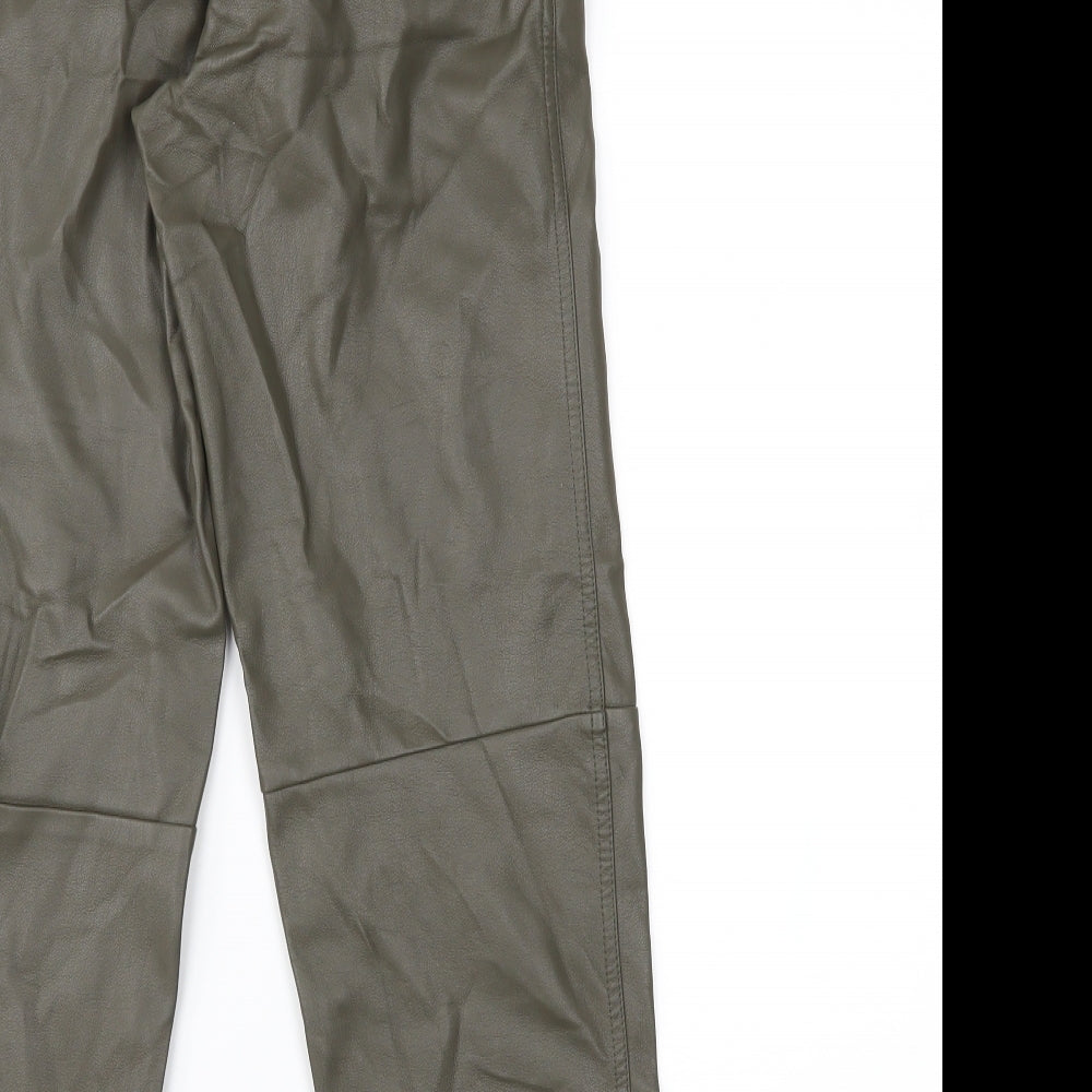 H&M Womens Green   Trousers  Size 6 L25 in